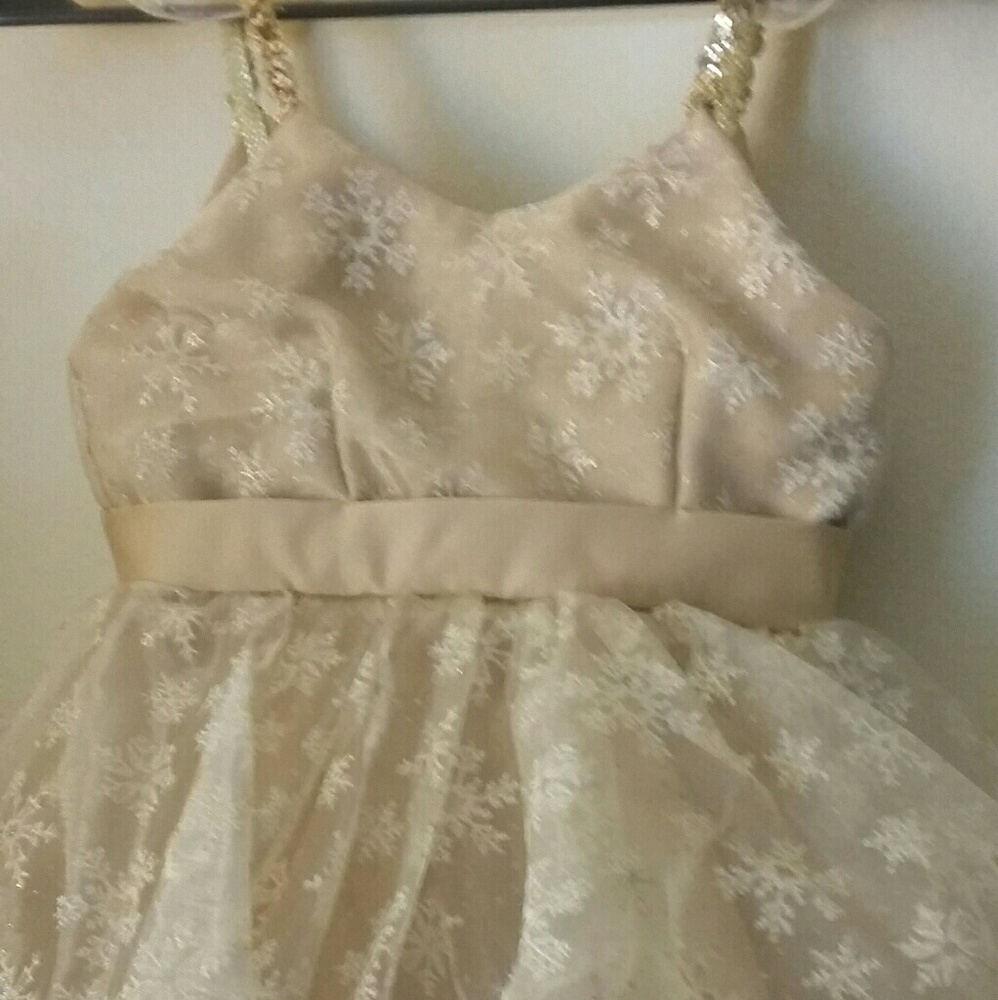 Baby girl snowflake party dresd